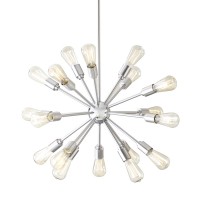 Grayford 35.43-in 18-Light Brushed nickel Tiered Chandelier