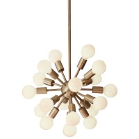 Dystra 21.7-in 18-Light Soft gold Industrial Tiered Chandelie